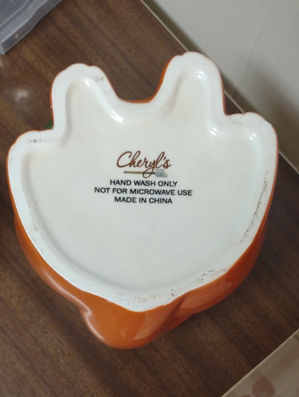Cheryl's Cookies Orange Ceramic Fox Cookie Jar